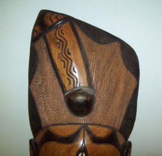 Native Mask West Africa Hand Carved Kari Shell Mahogany