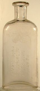 Karl Simmons Metropolitan Drug Store St Paul MN Bottle 1800S