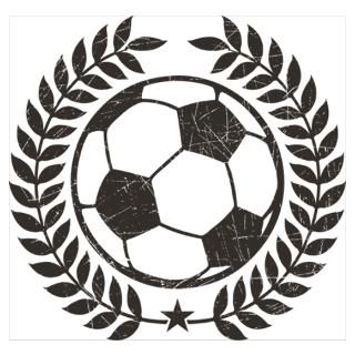 Wall Art  Posters  Cool Vintage Soccer Ball Poster