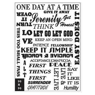 Wall Art  Posters  12 STEP SLOGANS Poster