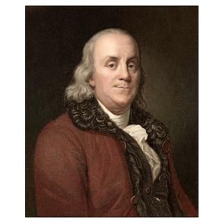 1778 Benjamin Franklin scientist Poster