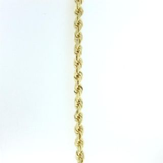 14 Karat Yellow Gold Solid Rope 18 Chain 3 83mm Wide D C with Lobster