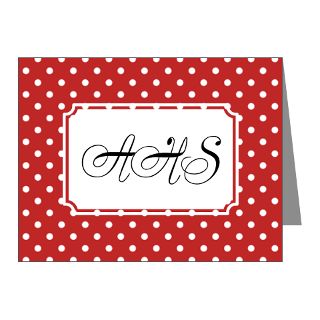 Art Gifts > Art Note Cards > Diagonal Dots Red Note Cards (Pk of 10
