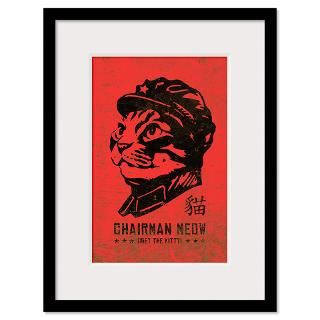 Chairman MEOW   Large Cat Propaganda Framed Print