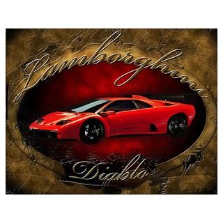 Wall Art  Posters  Red Lamborghini Diablo Poster