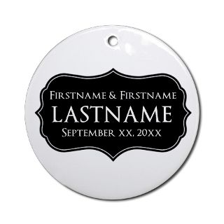 Personalized Wedding Nameplat Ornament (Round) by MarshEnterprises
