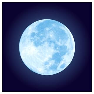 Wall Art  Posters  Blue Full Moon Poster