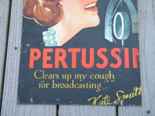Kate Smith Pertussin Cough Medicine 1930s Cardboard Store Display