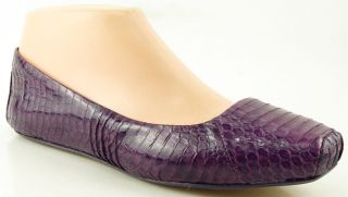Kate Spade Fanfare Too Plum Snake Womens Designer Shoes Ballet Flats 6