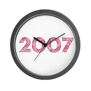 Pink 2007 New Year Wall Clock for $18.00