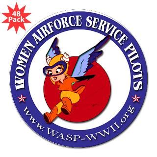 Sticker (48 pk) Women Airforce Service Pi  STICKERS  Silver