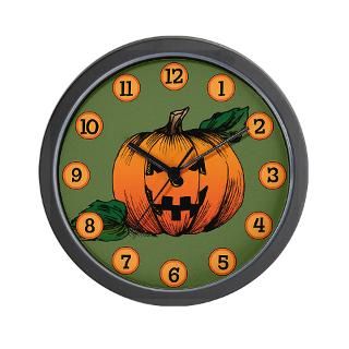 Jack Olantern Wall Clock  Halloween Clocks  Clock O Rama