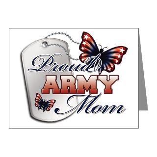Army Note Cards  Proud ARMY Mom Butterfly Note Cards (Pk of 10
