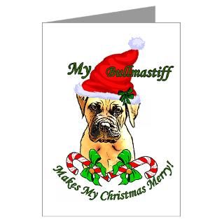 Greeting Cards  Bullmastiff Christmas Greeting Cards (Pk of 10