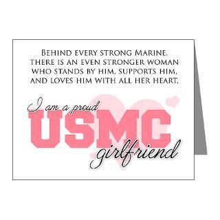 > Marine Corps Note Cards > Proud USMC Gf Note Cards (Pk of 10