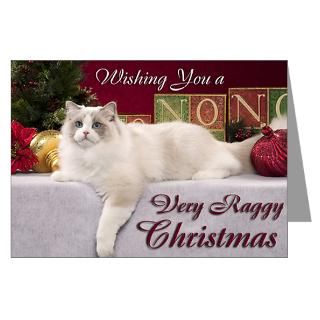 Greeting Cards > Ragdoll Cat Christmas Greeting Cards (Pk of 10