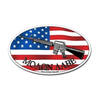 Molon Labe AR 15 Oval Decal for $4.25