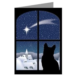 > Black Greeting Cards > Silent Night Christmas Cards (Pk of 20