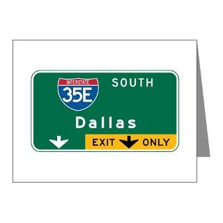  35 Note Cards  Dallas, TX Highway Sign Note Cards (Pk of 20