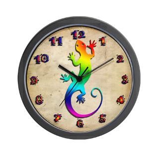 Rainbow Gecko Wall Clock for $18.00