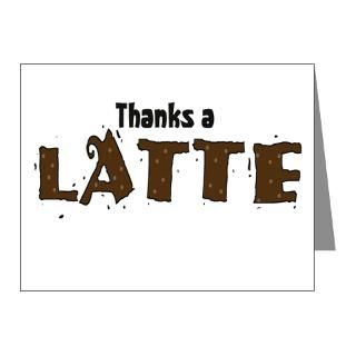 Gifts  Alialley Note Cards  Thanks A Latte Note Cards (Pk of 20