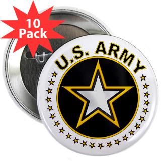 Army Gifts  Army Buttons  U.S. Army Stars 2.25 Button (10 pack)