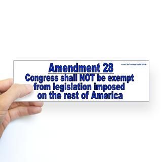 Amendment 28 (sticker) Bumper Sticker by Right2Revolt