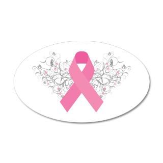 Abstract Gifts  Abstract Wall Decals  Pink Ribbon Design 3 35x21
