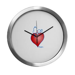 snoopy heart modern wall clock $ 37 99