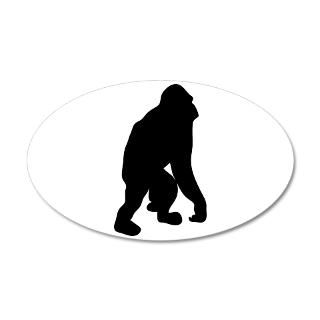 Wall Decals  Gorilla Silhouette Icon 38.5 x 24.5 Oval Wall Peel