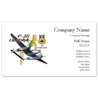 WWII P 38 airplane and pinup Women Business Cards for $0.19