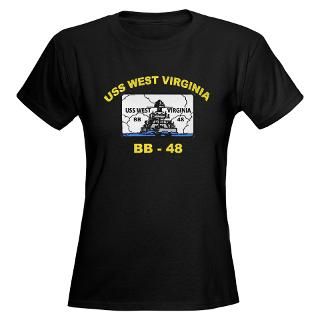  USS West Virginia BB 48 Womens Dark T Shirt