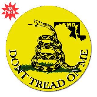 DONT TREAD ON ME   MD 3 Lapel Sticker (48 pk for $30.00