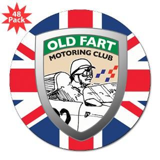 Old Fart Motoring Club 3 Lapel Sticker (48 p for $30.00