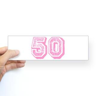 Pink 50 Years Old Birthday Bumper Bumper Sticker by solopress