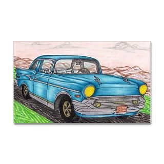 57 Chevy Belair Original Drawing Decal for $4.25