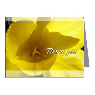 Yellow Tulip Thank You Cards 4.25x5.5 (Pk of 20)