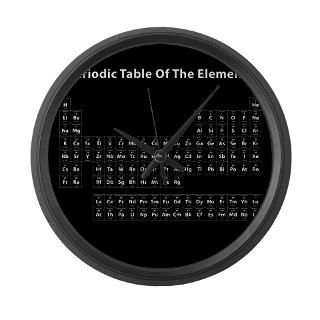 Black Periodic Table Large Wall Clock for $40.00