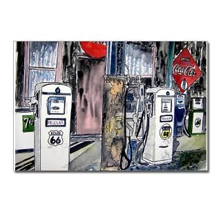 route 66 americana modern rea Postcards (Package o by americana_art