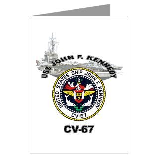 USS John F. Kennedy CV 67 Greeting Cards (Pk of 10