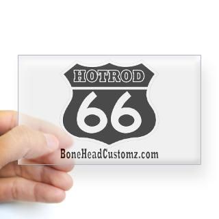 HOTROD 66 (BLK) Rectangle Decal for $4.25