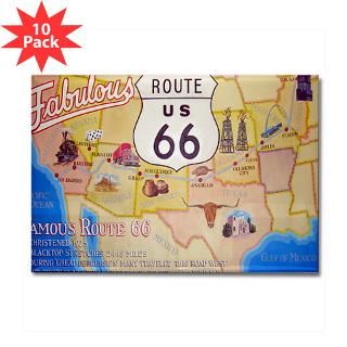 Kitchen and Entertaining  Route 66 Rectangle Magnet (10 pack