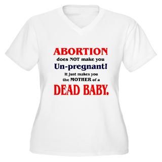 Anti Abortion Womens Plus Size V Neck T Shirt