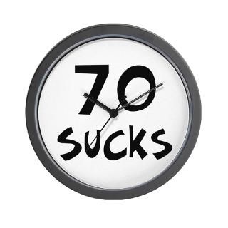 70th birthday 70 sucks Wall Clock
