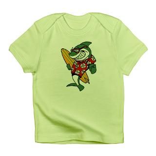 Kid Gifts  Kid T shirts  Surfing Shark Infant T Shirt