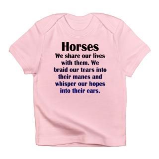 Equine Gifts  Equine T shirts  Importance of Horses Infant T