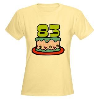 83 Year Old Birthday Cake Womens Light T Shirt