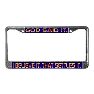 Blue Gifts  Blue Car Accessories  God Said It License Plate Frame