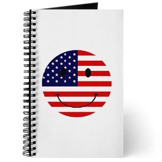 4Th Of July Gifts  4Th Of July Journals  American   Smile Face