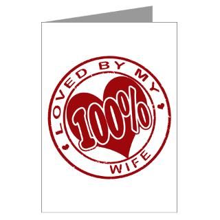 100% Loved [Wife] Greeting Cards (Pk o